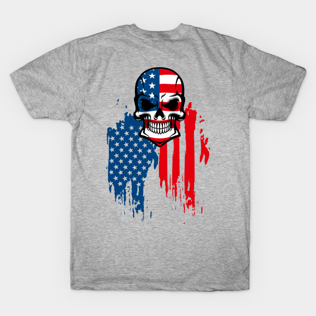 Skull with American Flag by ColorShades